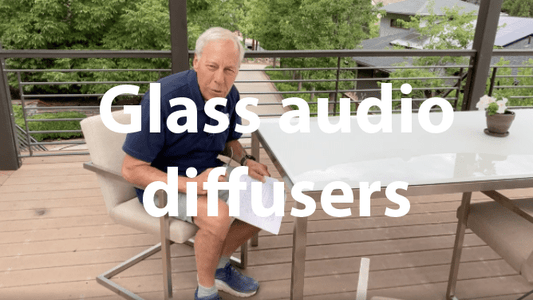 Glass audio diffusers