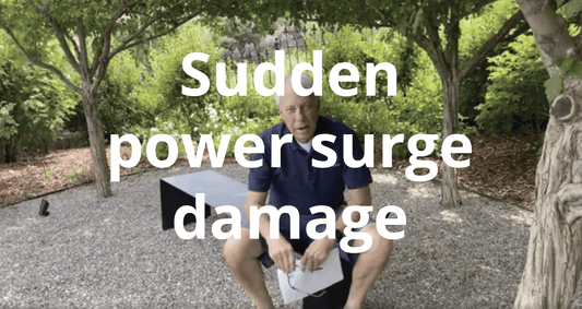 Sudden power surge damage