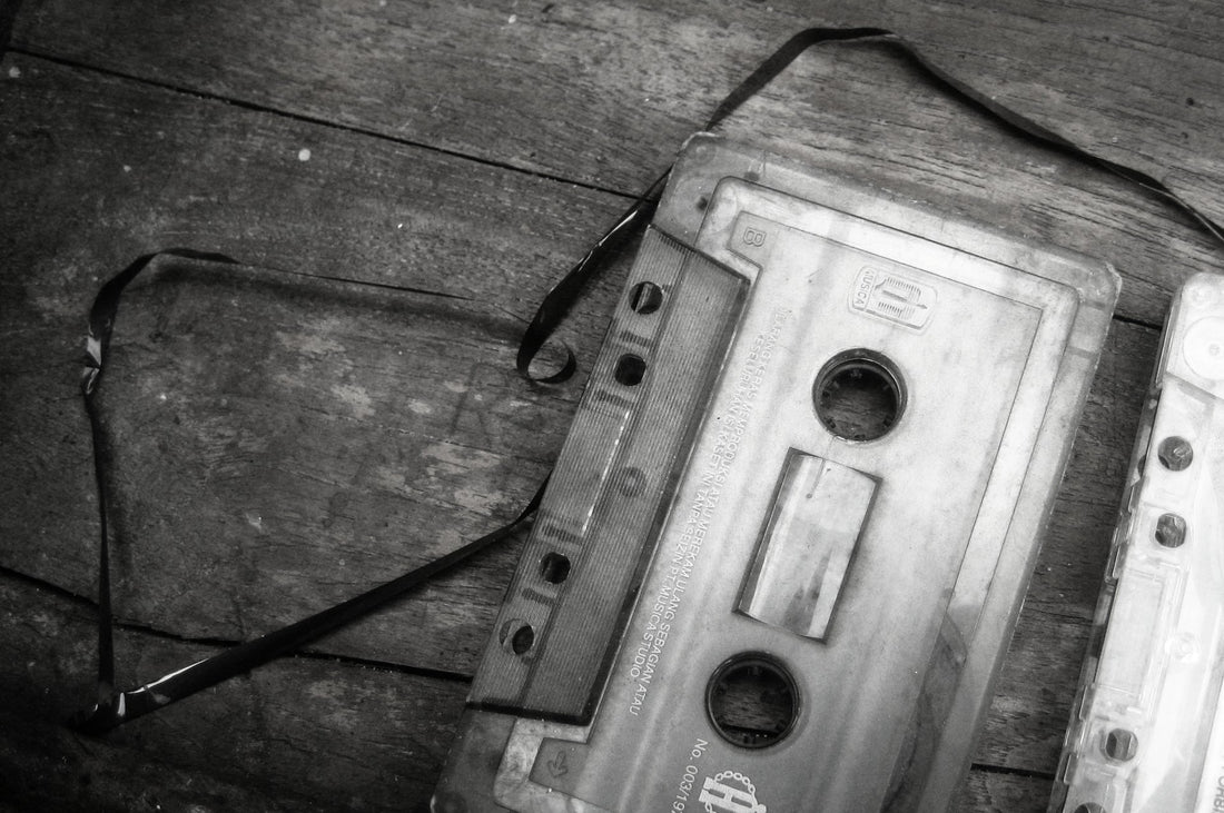 Vintage 7-Inch Take-Up Tape Reel Empty reel-to-reel Clear Plastic w/ Label