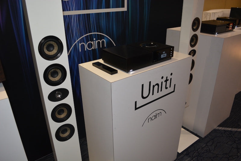 Spotted at the Focal Naim America booth: the Naim Uniti Atom, one of several all-in-one streaming audio products at AXPONA.