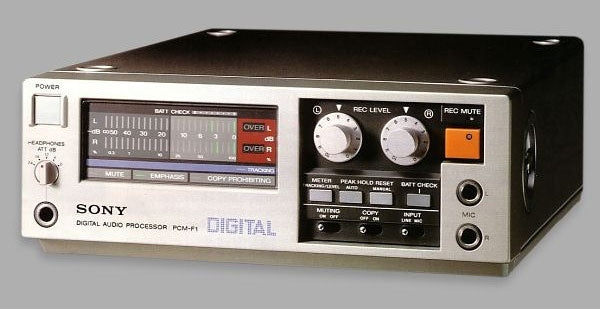 Sony PCM-F1 Digital Recording Processor, introduced in 1981.